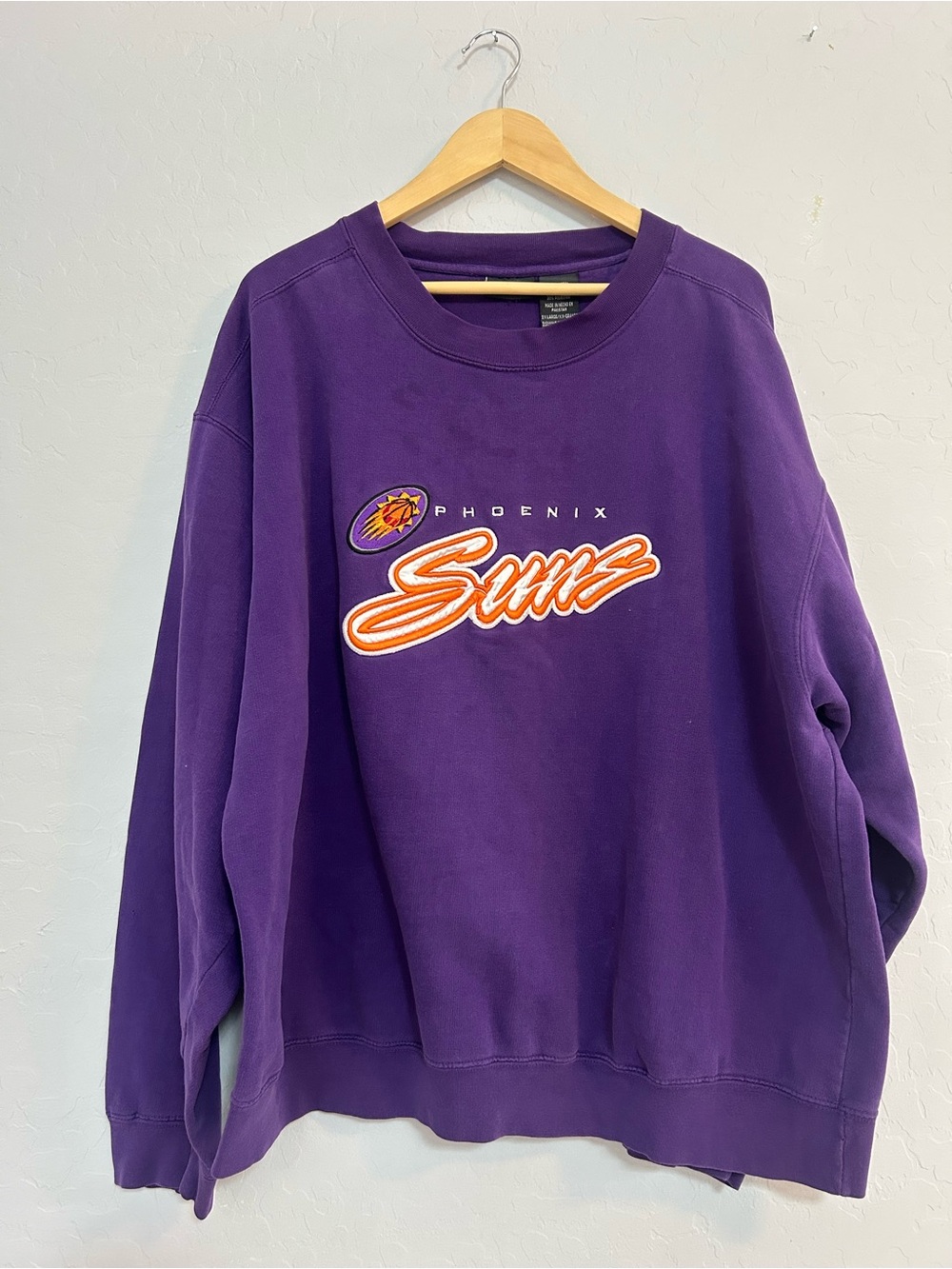 Pro Edge Purple Phoenix Suns Crewneck Sweatshirt